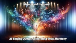 Read more about the article Melodies of the Heart: 25 Singing Quotes Celebrating Vocal Harmony