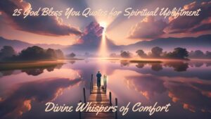 Read more about the article Divine Whispers of Comfort: 25 God Bless You Quotes for Spiritual Upliftment