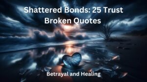 Read more about the article Shattered Bonds: 25 Trust Broken Quotes on Betrayal and Healing