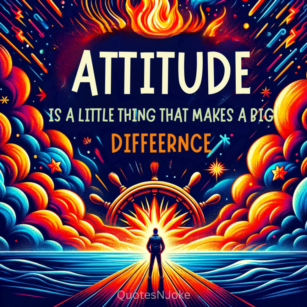 "Attitude is a little thing that makes a big difference." Winston Churchill Quotes
