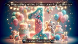 Read more about the article Tiny Toes and Big Wishes: 50 Heartwarming 1st Birthday Wishes for Your Little One