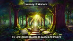 Read more about the article Journey of Wisdom: 50 Life Lesson Quotes to Guide and Inspire