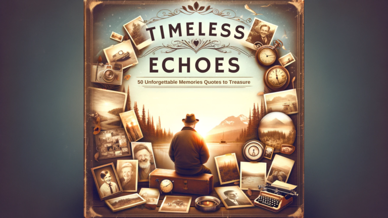 Timeless Echoes: 50 Unforgettable Memories Quotes to Treasure